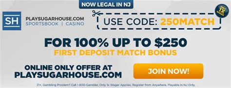 sugarhouse casino 250 match|SugarHouse Promo Code: Claim $250 Sign.